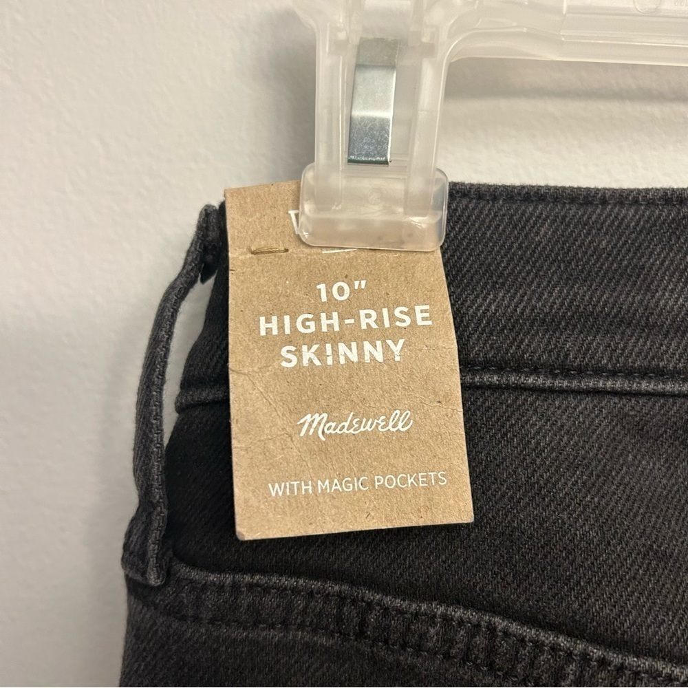 Madewell Black Jeans 10” High-Rise Skinny Size 24 NWT - Picture 7 of 12